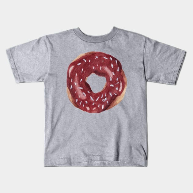 Chocolate Doughnut Kids T-Shirt by Sarabirawi8